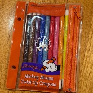 Vintage Disney Mickey Mouse Colorful Crayon Set